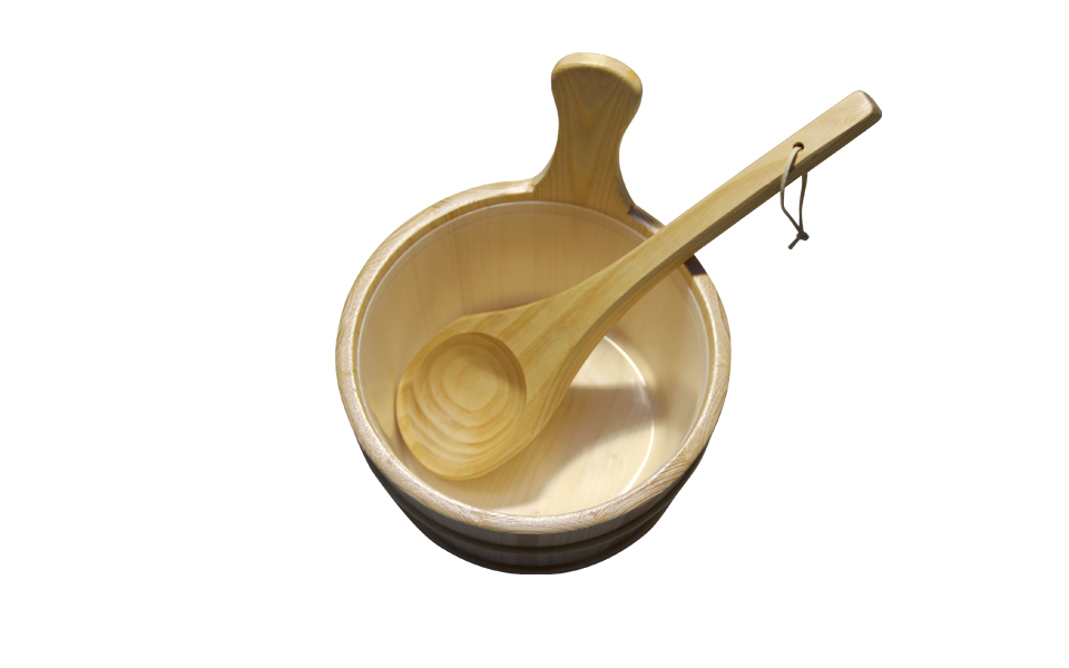 AHŞAP SAUNA KOVA VE KEPÇE SET